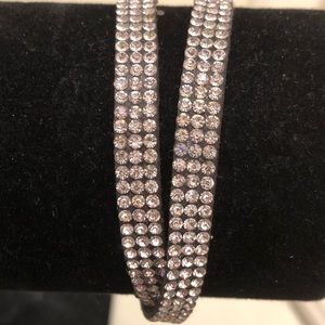 Silver Crystal Wrap Bracelet